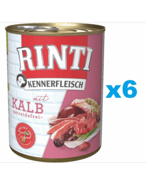 RINTI Kennerfleisch Veal carne de vitel 6×800 g hrana caine
