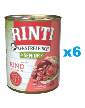 RINTI Kennerfleish Senior Beef 6×800 g senior, cu vita
