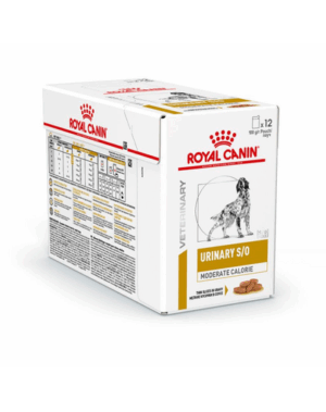 ROYAL CANIN Dog Urinary S/O Moderate Calories 24 x 100 g hrana umeda dietetica cu continut scazut de calorii pentru caini adulti cu tulburari ale tractului urinar inferior