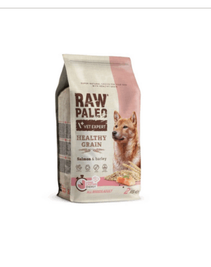 VETEXPERT RAW PALEO Heathy Grain Adult Salmon 2 kg Hrana caini, cu somon